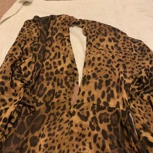 Cheetah dress or blouse.